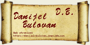 Danijel Bulovan vizit kartica